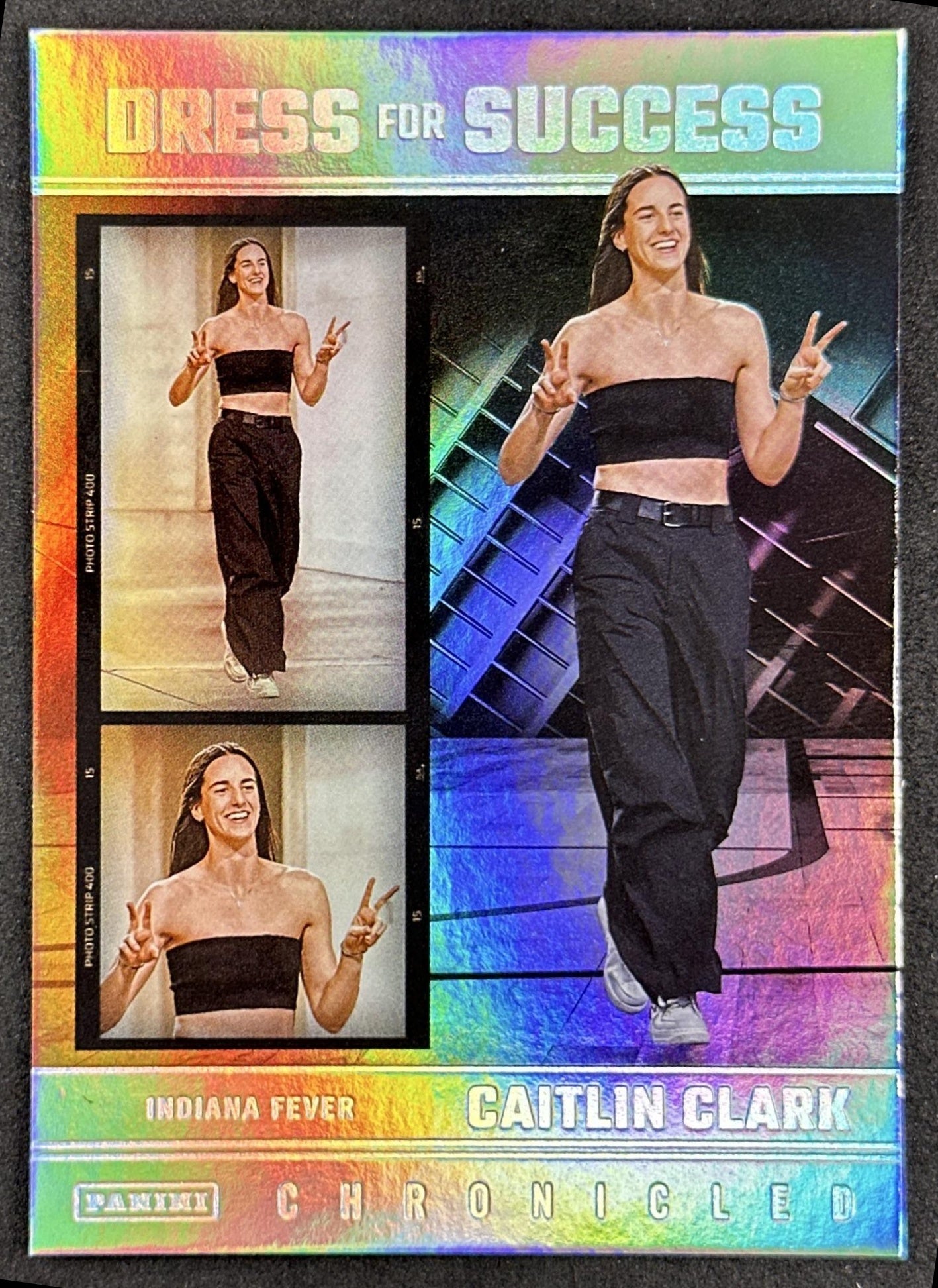 Caitlin Clark 2025 Panini Chronicled Dress For Success Holo Fever 68 Indiana Fever