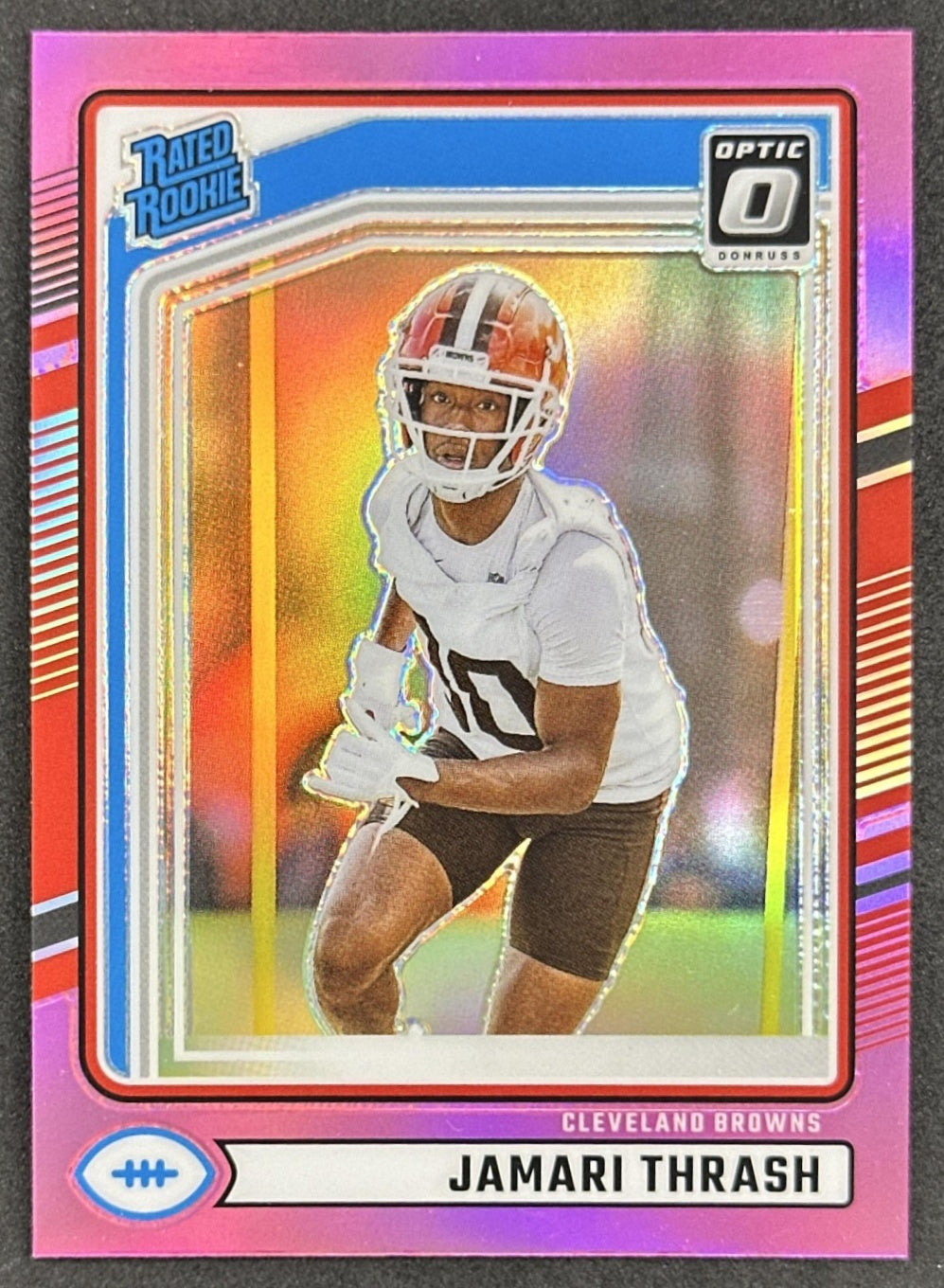 Jamari Thrash 2024 Panini Donruss Optic Rated Rookie Preview Pink Browns Sports Trading Cards