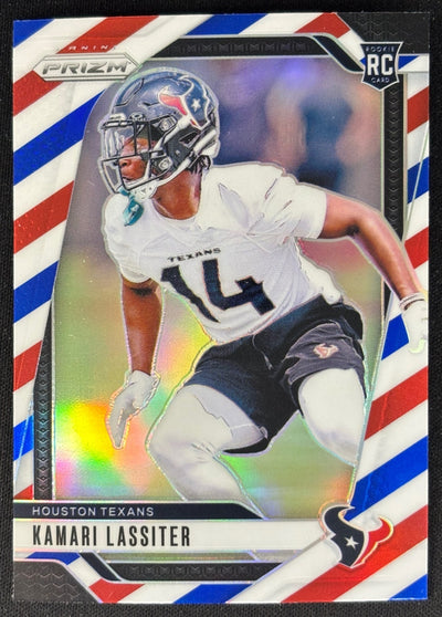 Kamari Lassiter 2024 Prizm Red White and Blue Texans Sports Trading Card