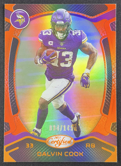 Dalvin Cook 2021 Panini Certified Mirror Orange /149 Vikings