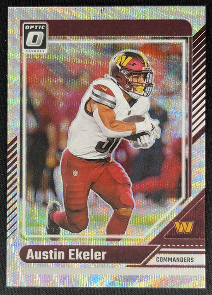 Austin Ekeler 2024 Panini Donruss Optic Wave /300 Commanders front