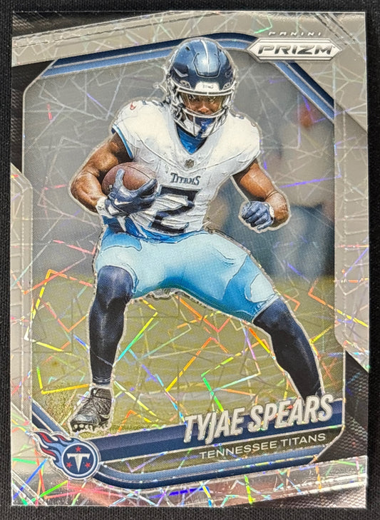 Tyjae Spears 2025 Prizm Lazer Prizms Titans - Front