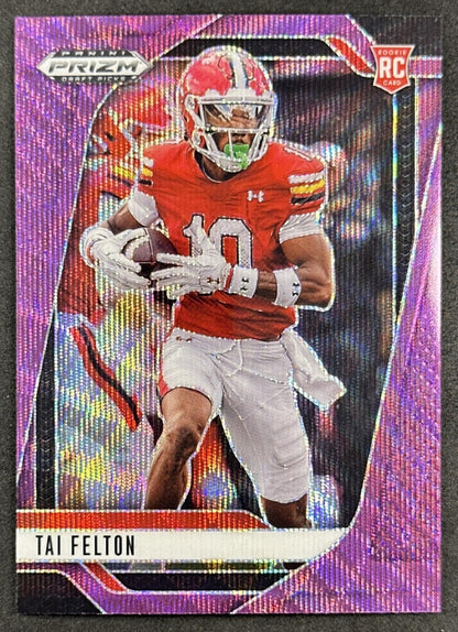 Tai Felton 2025 Panini Prizm Draft Picks Purple Wave Terrapins Vikings