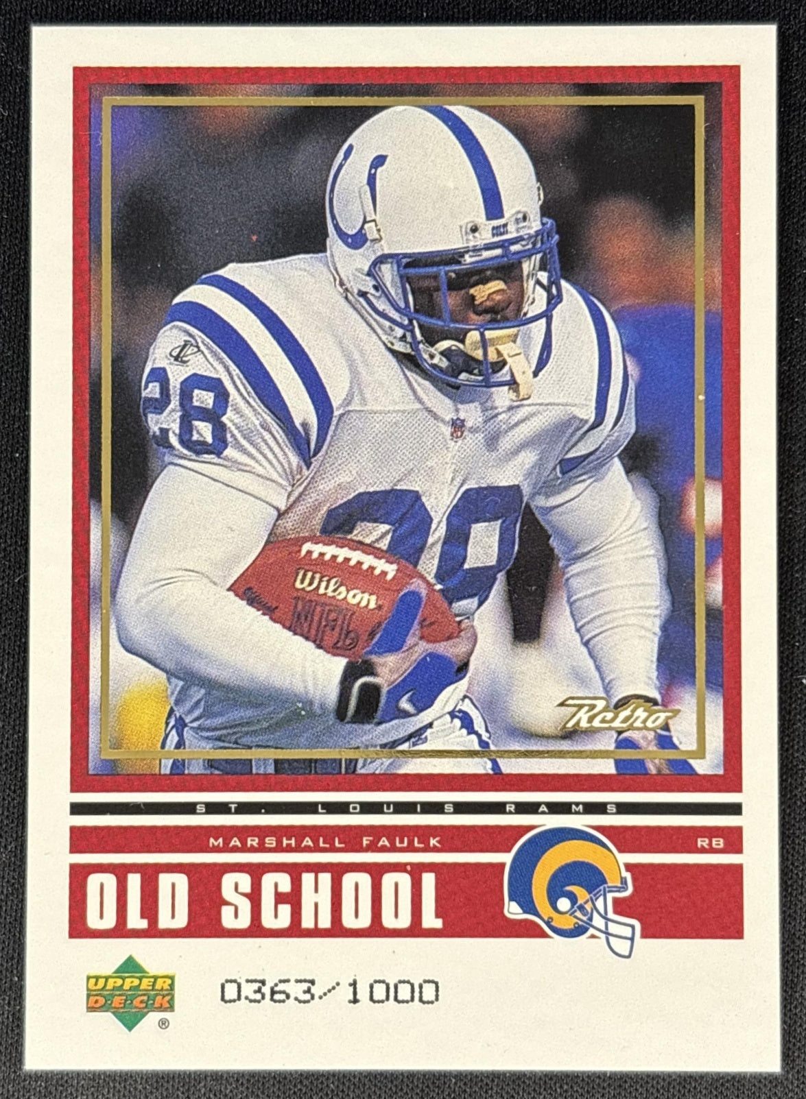 Marshall Faulk Edgerrin James 1999 Retro Old School/New School /1000 Bills Sports Trading Cards