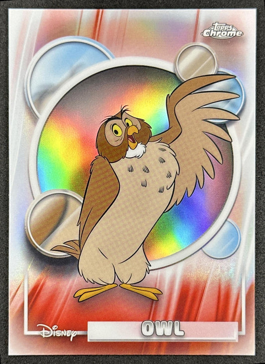 Owl 2026 Topps Chrome Disney Refractor Front