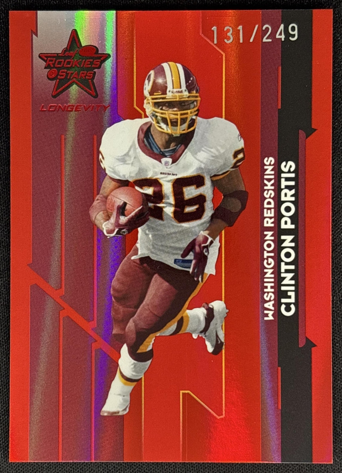 Clinton Portis 2006 Leaf Rookies & Stars Longevity Ruby /249 Redskins front