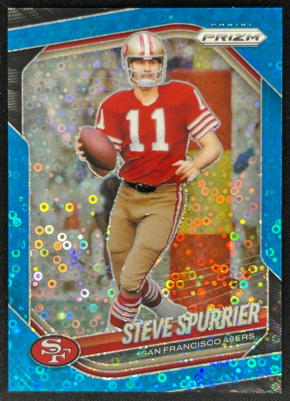 Steve Spurrier 2025 Panini Prizm No Huddle Blue /125 49ers Sports Trading Cards