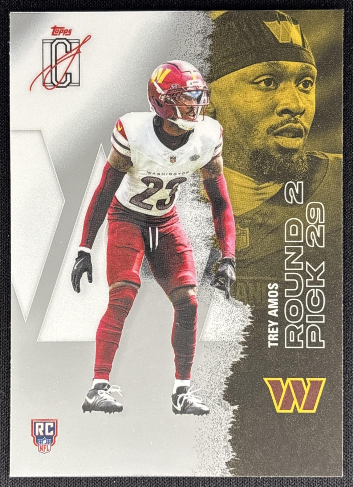 Trey Amos 2025 Topps Signature Class Chrome Rookie Commanders Sports Trading Cards