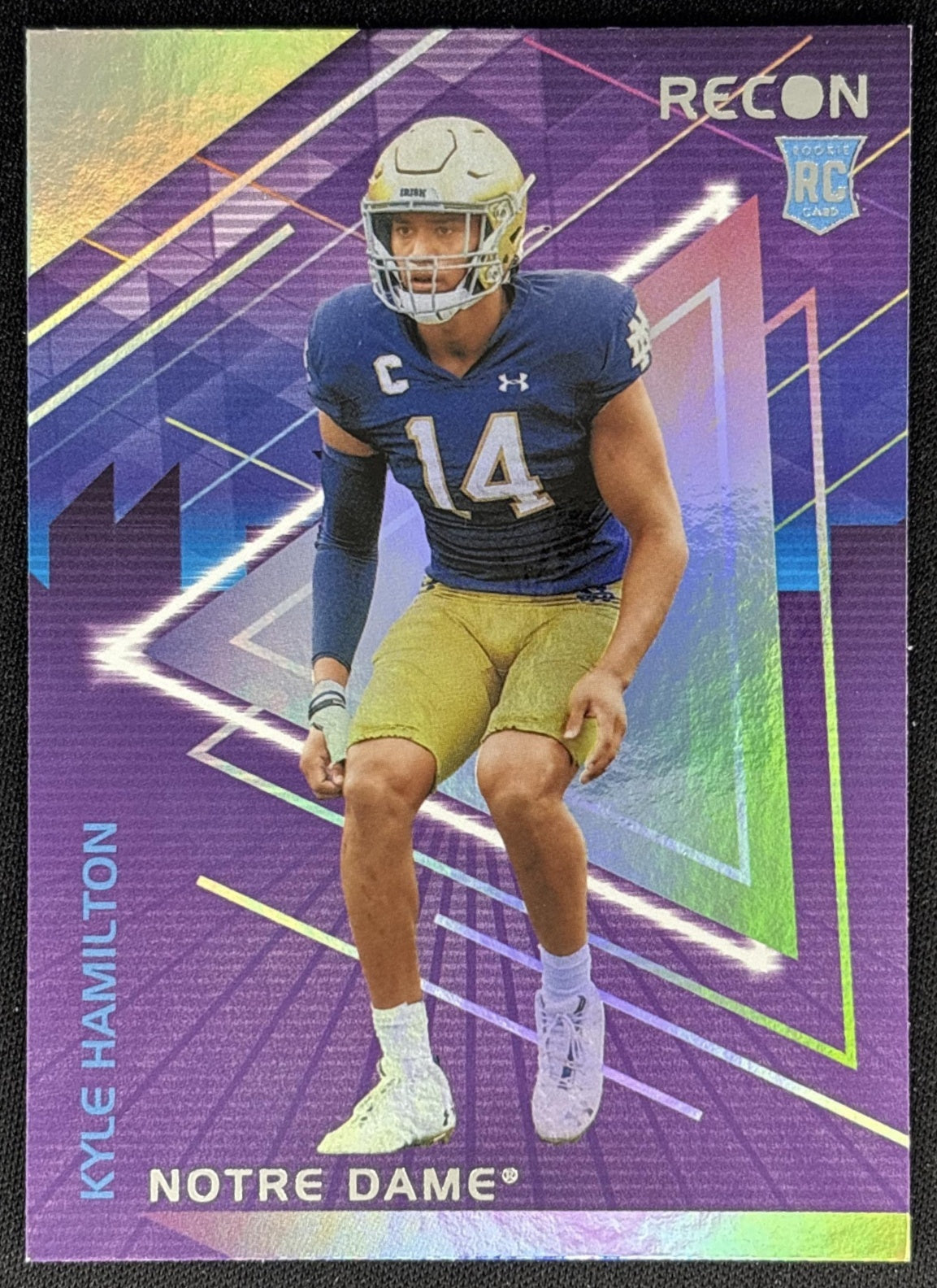 Kyle Hamilton 2022 Panini Chronicles Draft Recon Pink Fighting Irish front