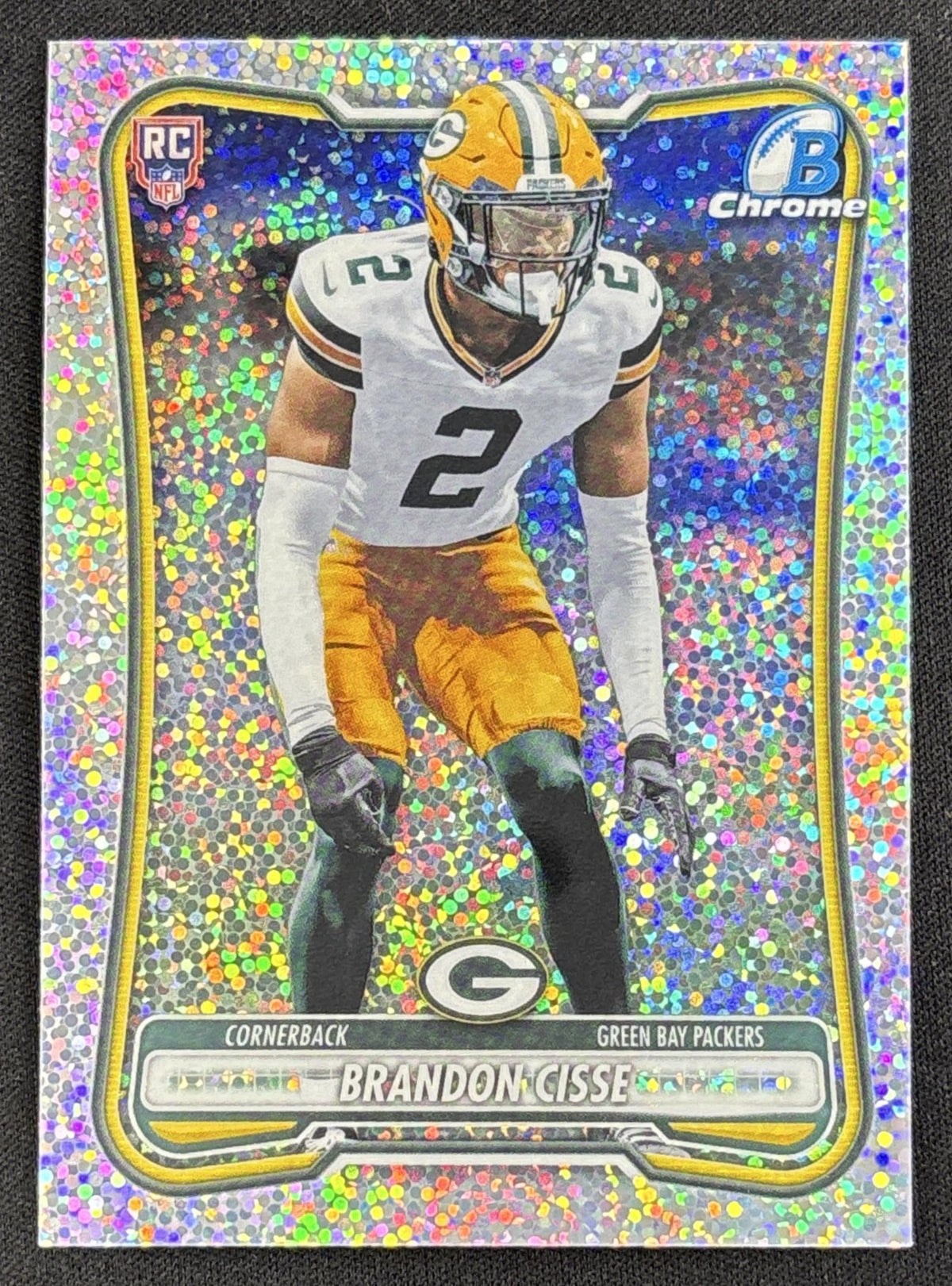 Brandon Cisse 2026 Bowman Chrome NFL Speckle Refractor Packers