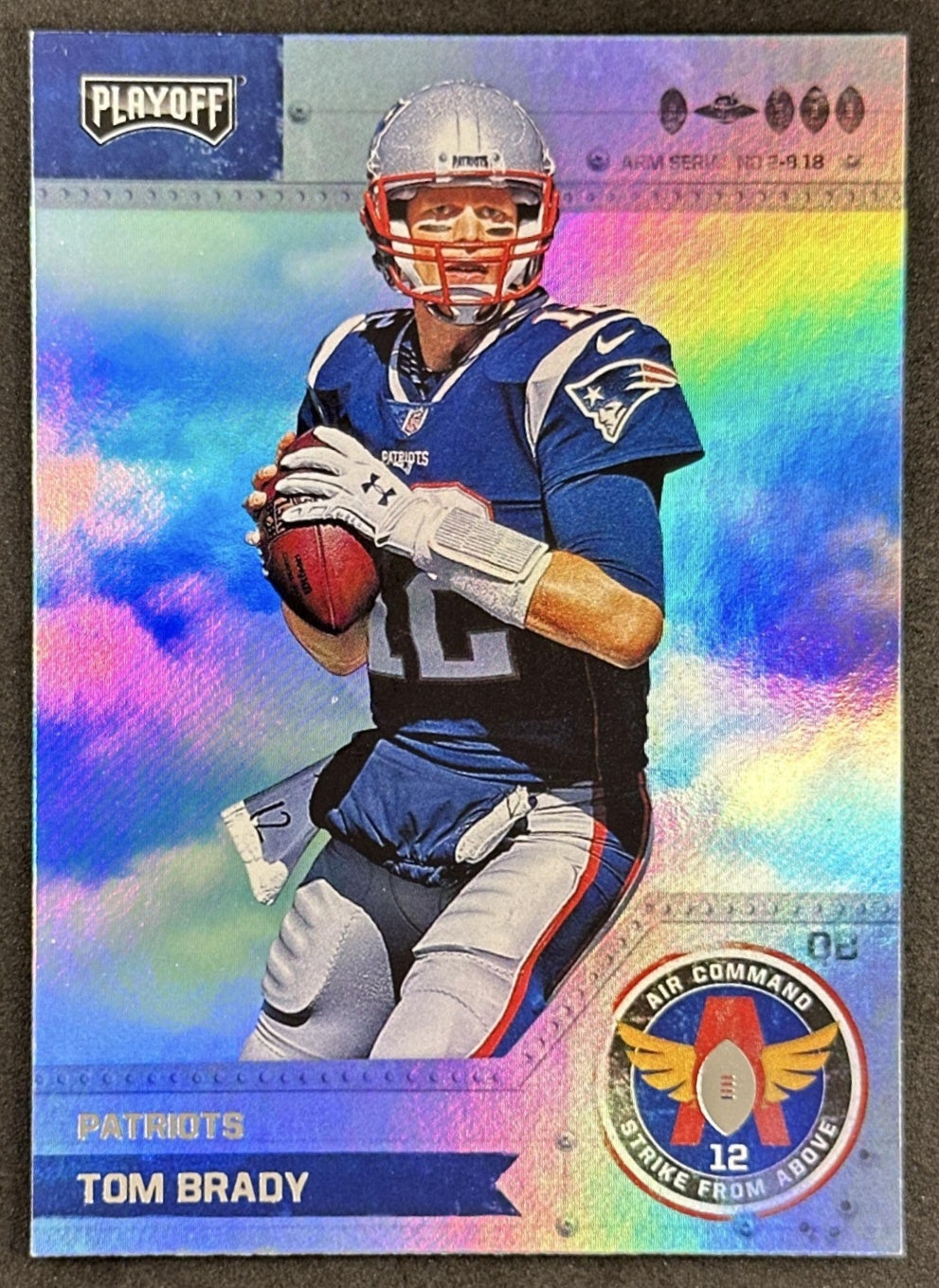 Tom Brady 2018 Panini Playoff Air Command Strike from Above Patriots Front