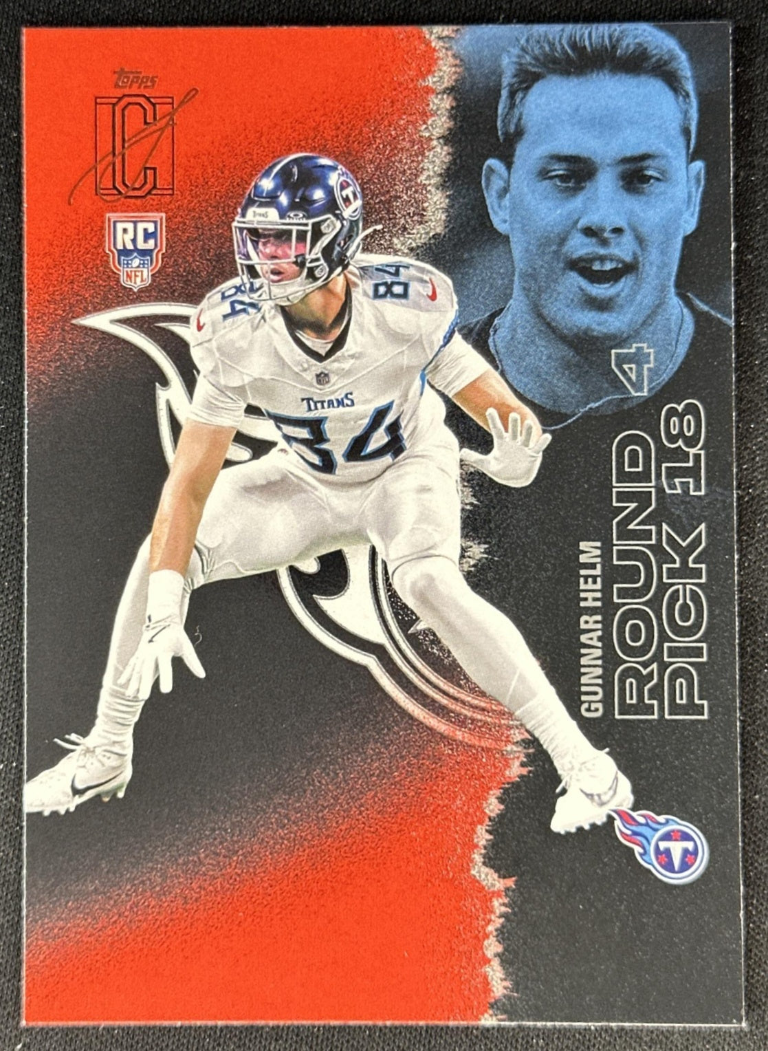 Gunnar Helm 2025 Topps Signature Class Red Rookie Titans front