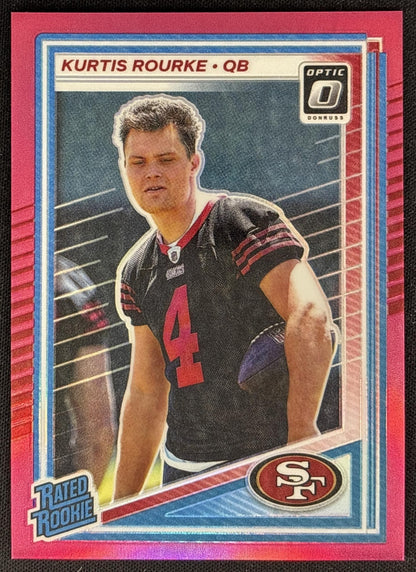 Kurtis Rourke 2025 Panini Donruss Optic Rated Rookie Pink Prizm 49ers