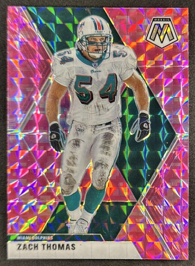Zach Thomas 2020 Panini Mosaic Prizm Camo Pink Dolphins Sports Trading Card