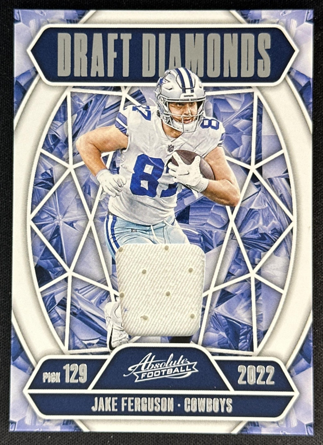 Jake Ferguson 2025 Panini Absolute Draft Diamonds Jersey Cowboys