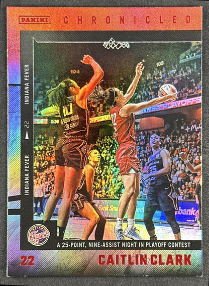 Caitlin Clark 2025 Panini Chronicled WNBA Red Holo Fever 15 Indiana Fever