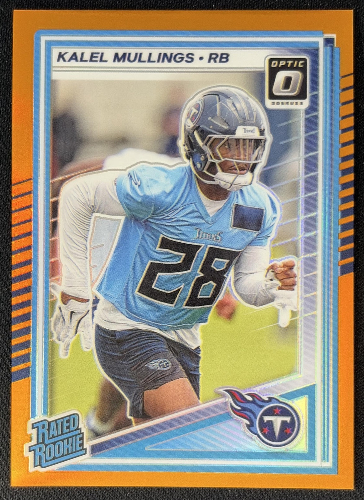 Kalel Mullings 2025 Panini Donruss Optic Rated Rookie Orange Prizm /299 Titans Default Title Sports Trading Cards