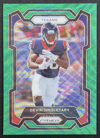 Devin Singletary 2023 Panini Prizm Green Wave Texans Sports Trading Card