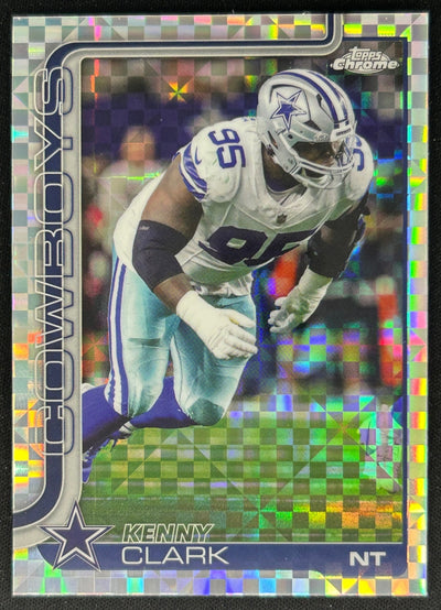 Kenny Clark 2025 Topps Chrome X-Fractor Cowboys Sports Trading Cards