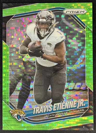 Travis Etienne Jr. 2025 Panini Prizm Neon Green Pulsar Sports Trading Cards