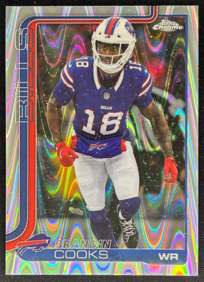 Brandin Cooks 2025 Topps Chrome RayWave Refractor Bills Sports Trading Cards