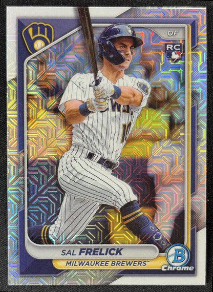 Sal Frelick 2024 Bowman Mega Box Mojo Refractor Brewers front
