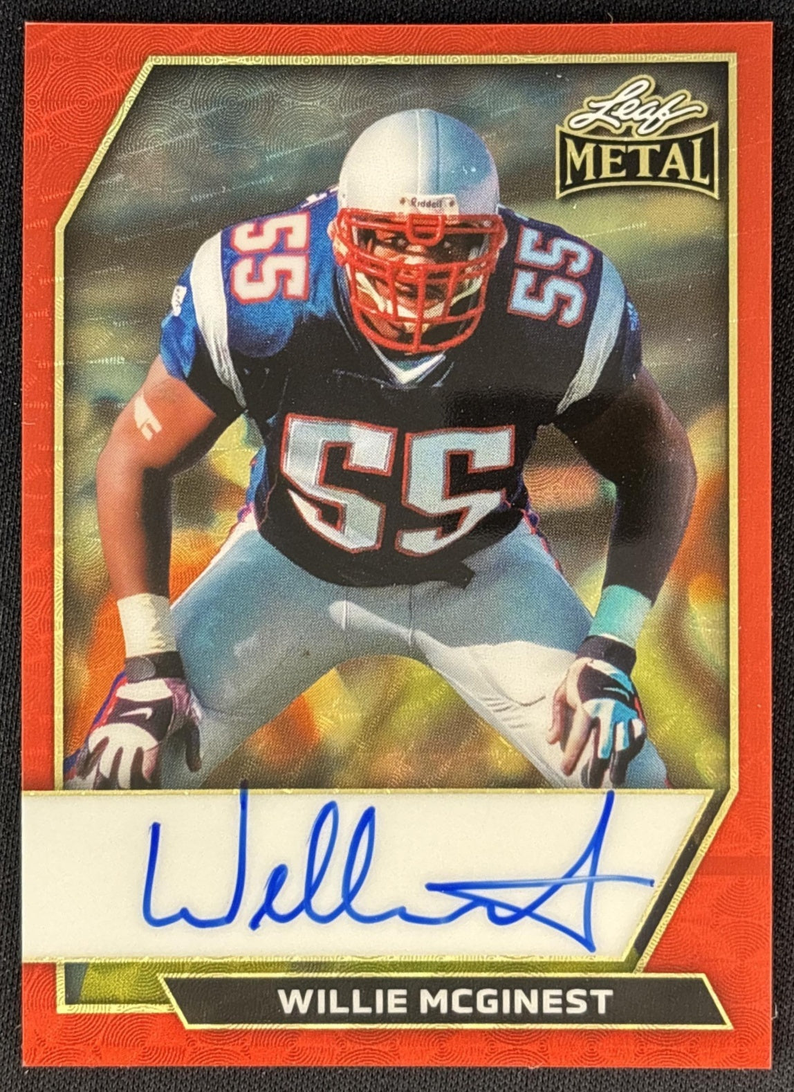 Willie McGinest 2026 Leaf Metal Auto 1/1 Patriots