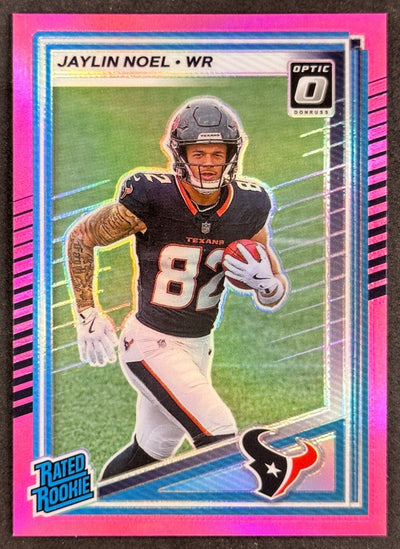 Jaylin Noel 2025 Donruss Optic Rated Rookie Preview Pink Texans Default Title Football Card