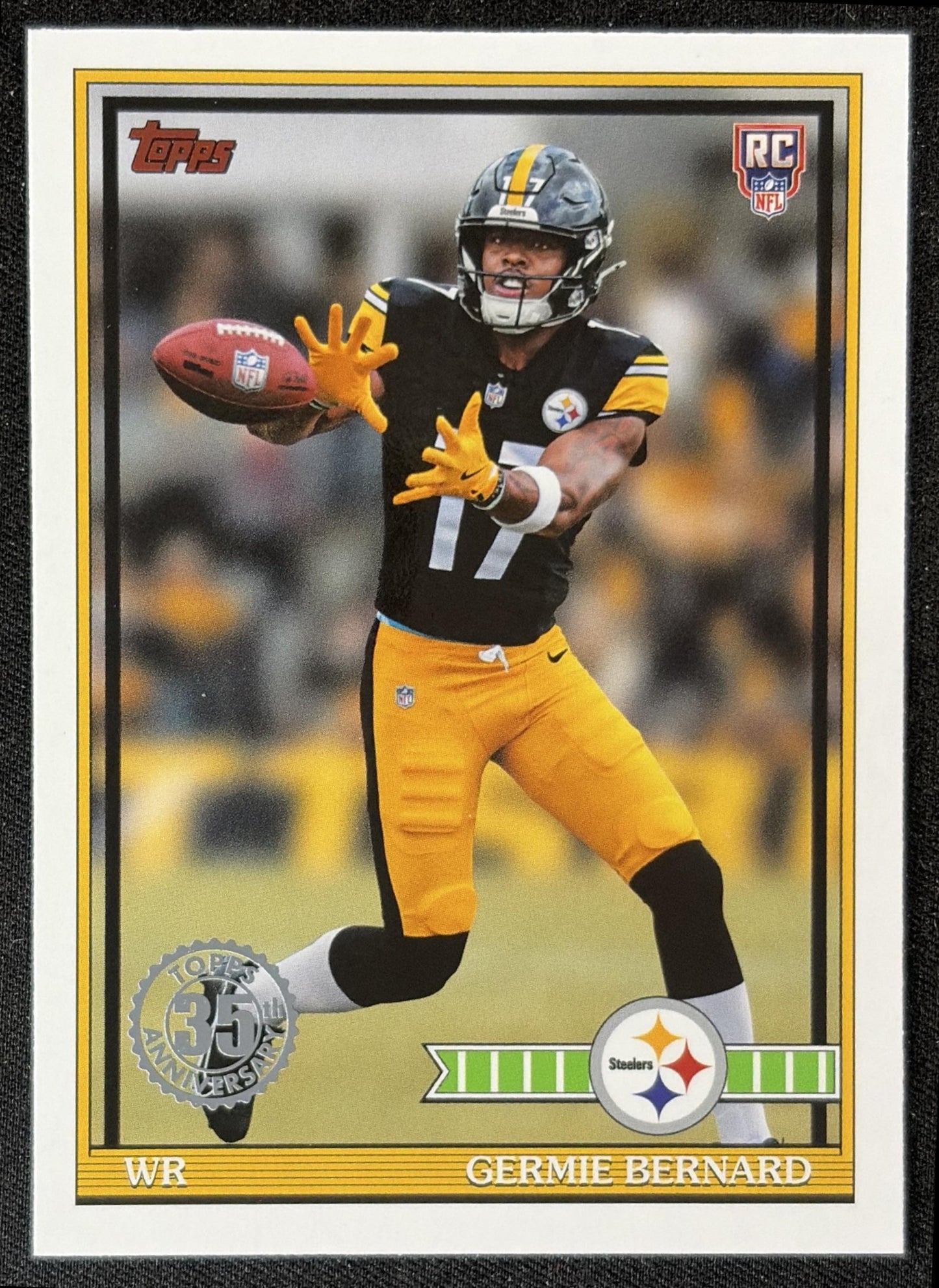 Germie Bernard 2026 Topps 1991 Rookie Steelers front