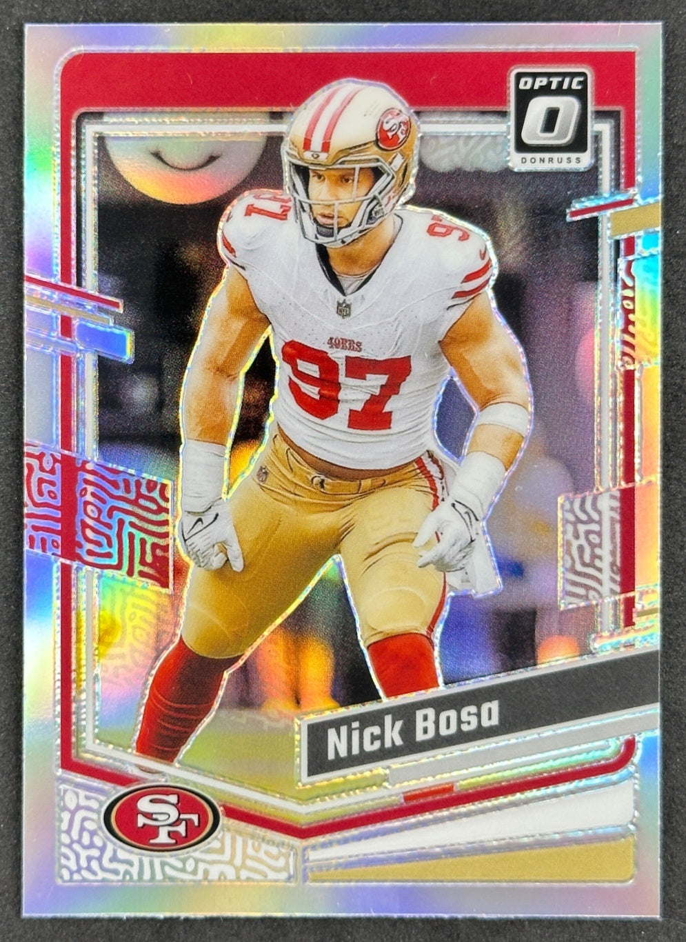 Nick Bosa 2023 Donruss Optic Holo Prizm 49ers - front