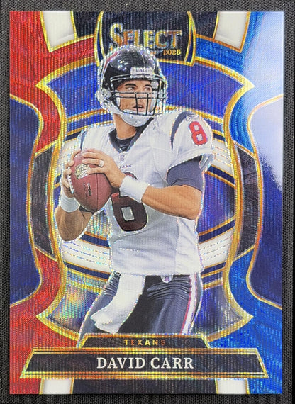 David Carr 2025 Panini Select Concourse Tri-Color Prizm /399 Texans front