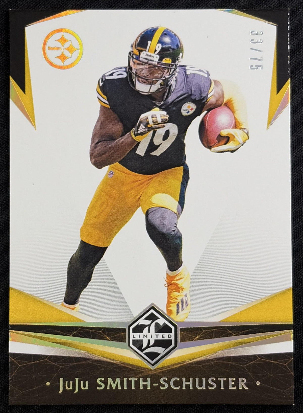 JuJu Smith-Schuster 2020 Panini Limited Gold Spotlight /75 Steelers Pittsburgh Steelers Sports Trading Card