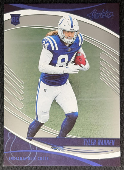 Tyler Warren 2025 Panini Absolute Rookies Blue Colts front