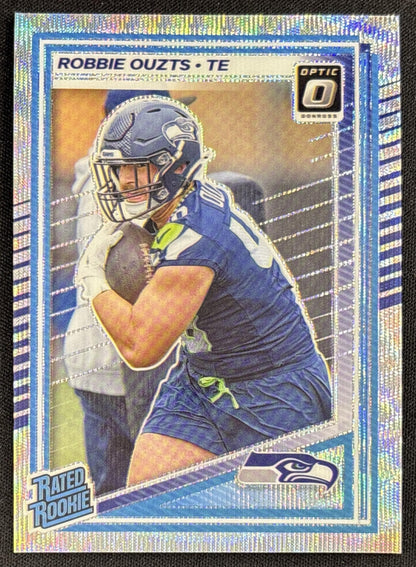 Robbie Ouzts 2025 Panini Donruss Optic Rated Rookie Wave Prizm /300 Seahawks