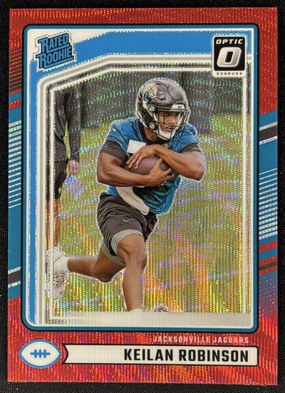 Keilan Robinson 2024 Panini Donruss Optic Rated Rookie Preview Red Wave Jaguars Sports Trading Cards