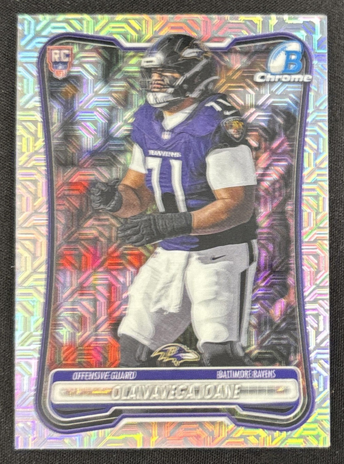 Olaivavega Ioane 2026 Bowman Chrome NFL Mojo Refractor Ravens