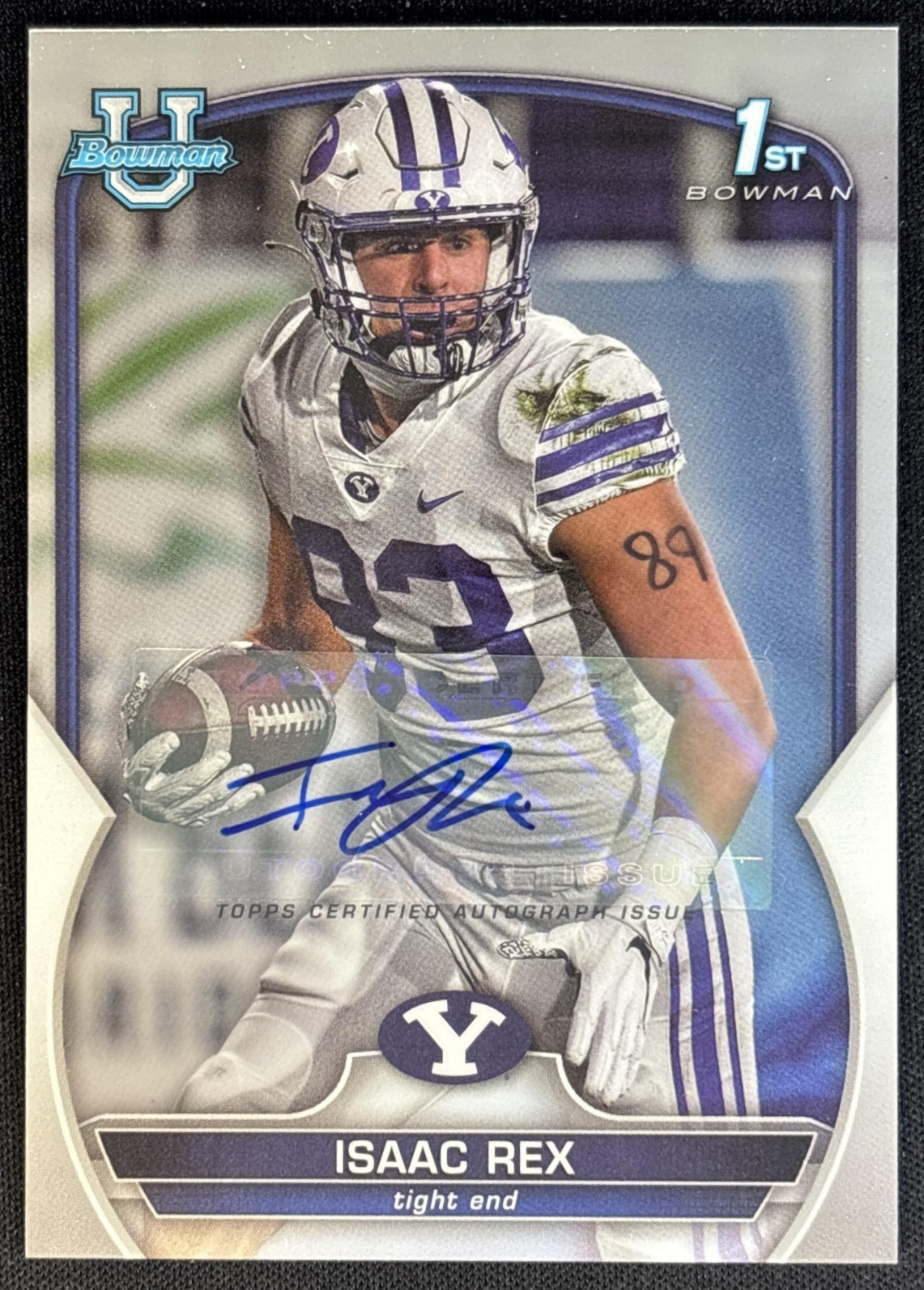 Isaac Rex 2022 Bowman University Chrome Prospect Auto