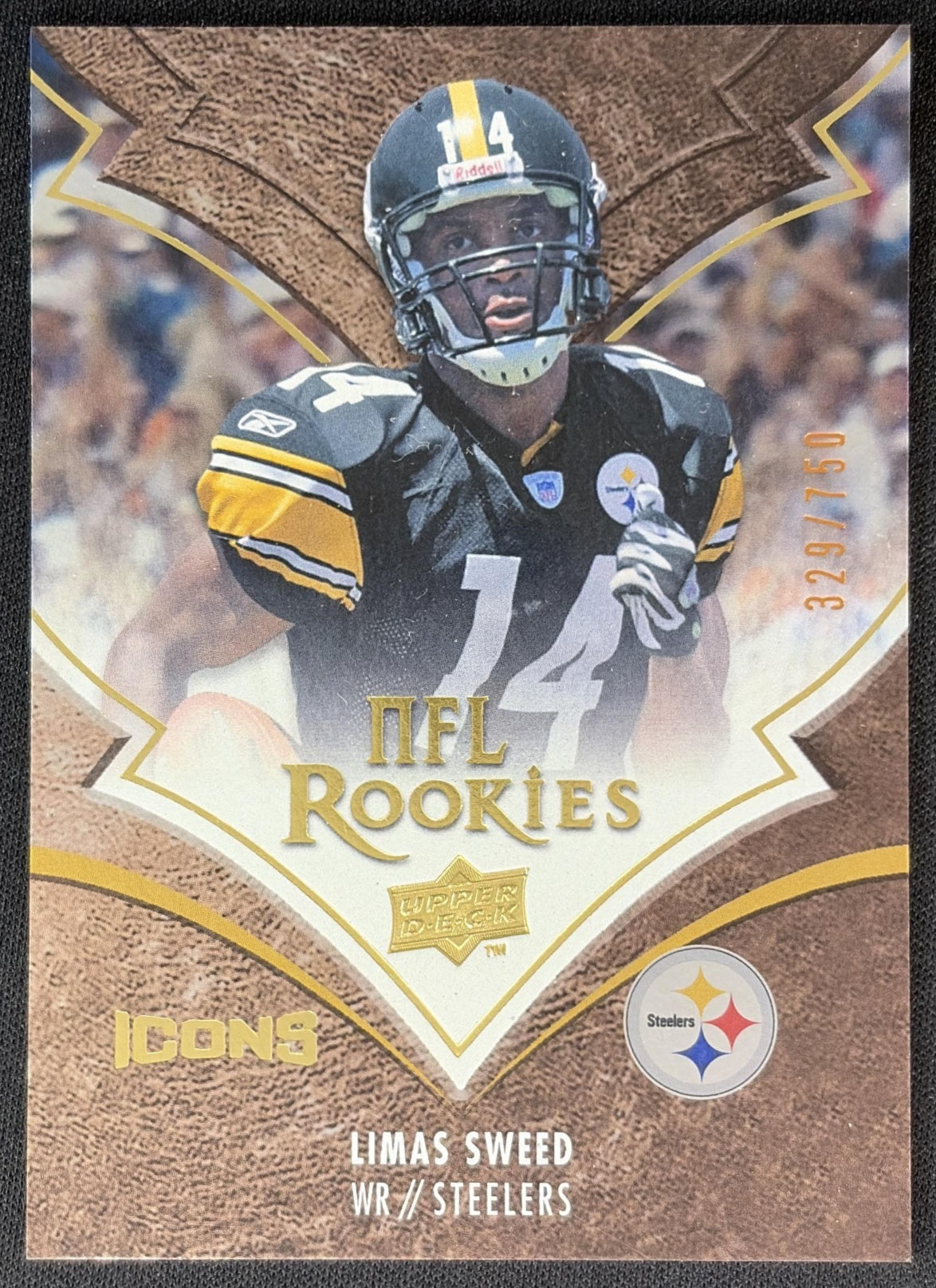 Limas Sweed 2008 Upper Deck Icons /750 Steelers front