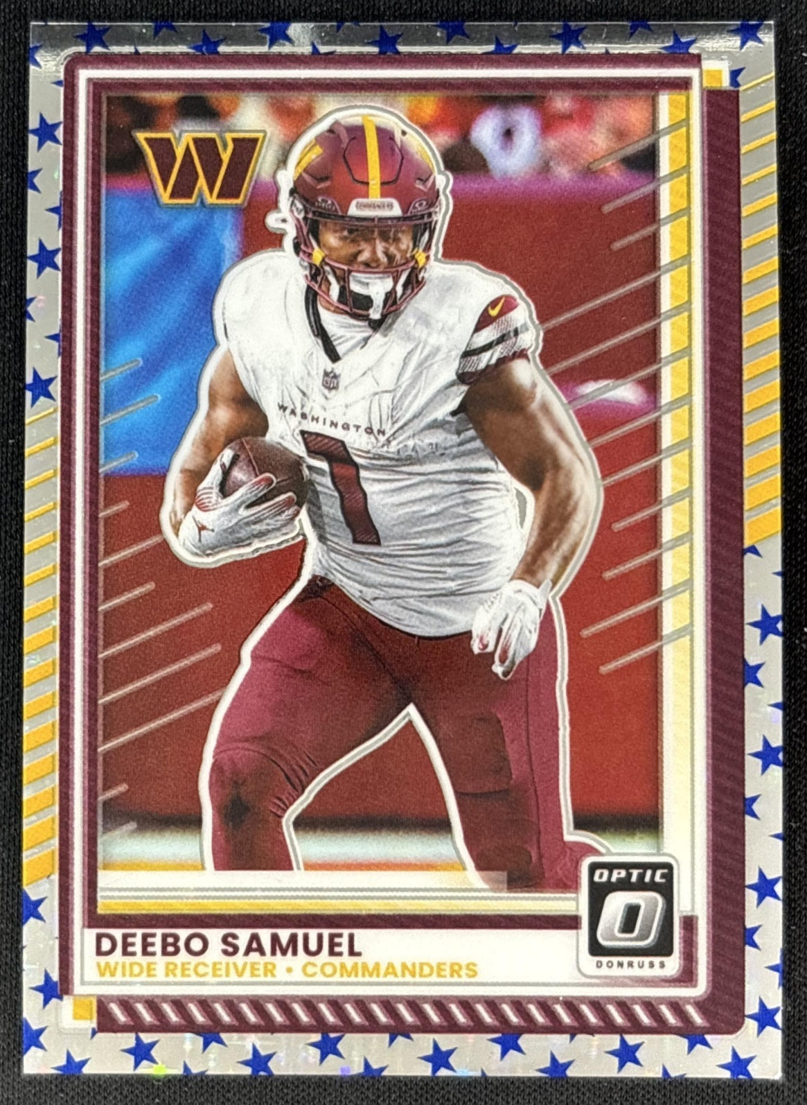 Deebo Samuel 2025 Panini Donruss Optic Stars Prizm Commanders