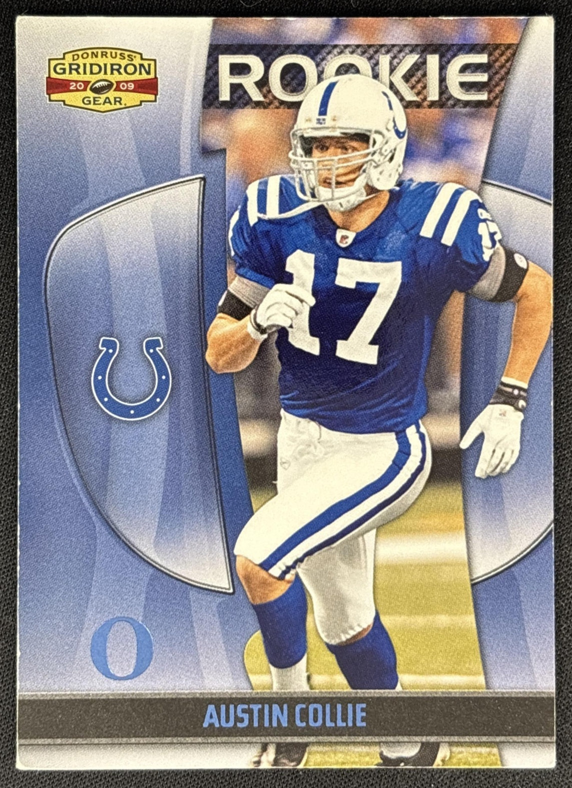Austin Collie 2009 Panini Donruss Gridiron Gear Platinum X's /25 Colts front