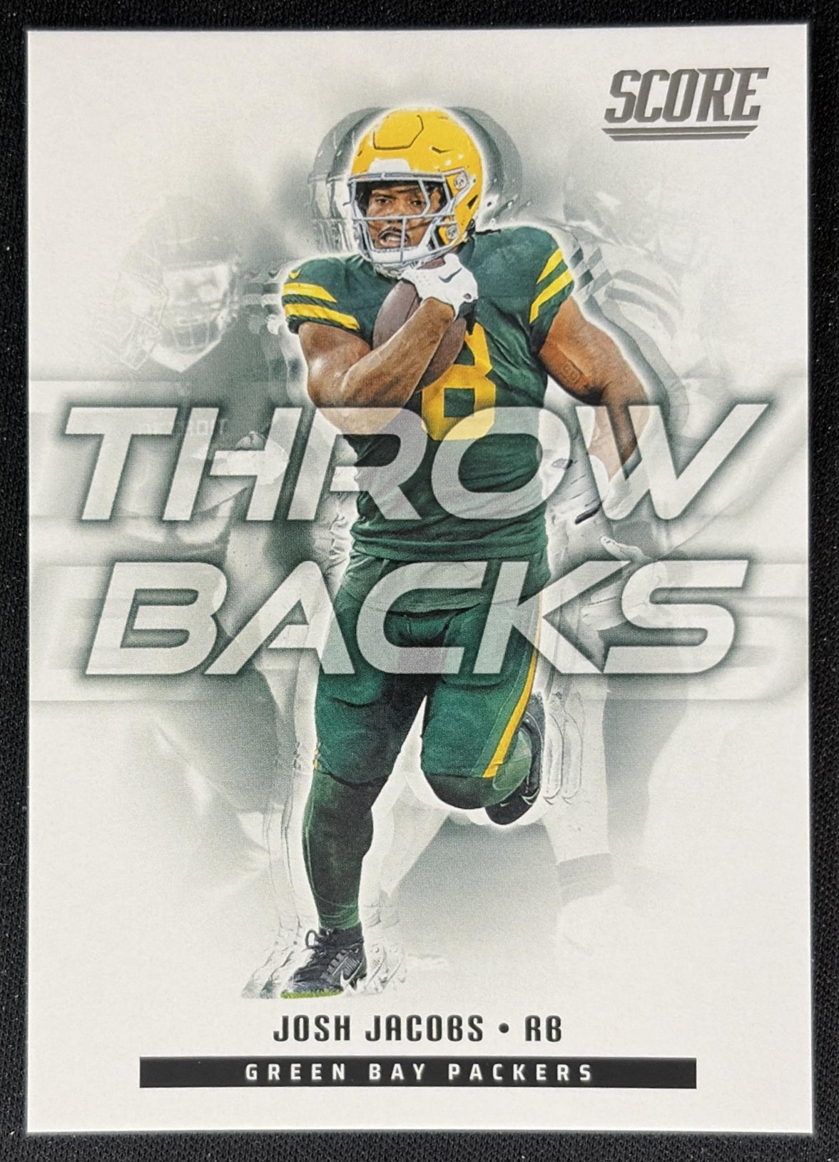 Josh Jacobs 2025 Panini Score Throwbacks Packers Sports Trading Cards