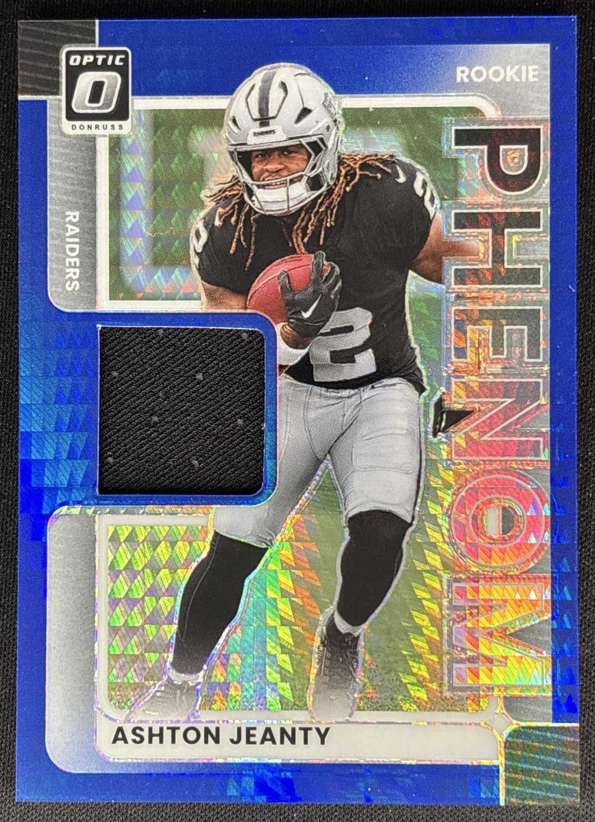 Ashton Jeanty 2025 Panini Donruss Optic Rookie Phenoms Blue Hyper Prizm Raiders Default Title Sports Trading Cards
