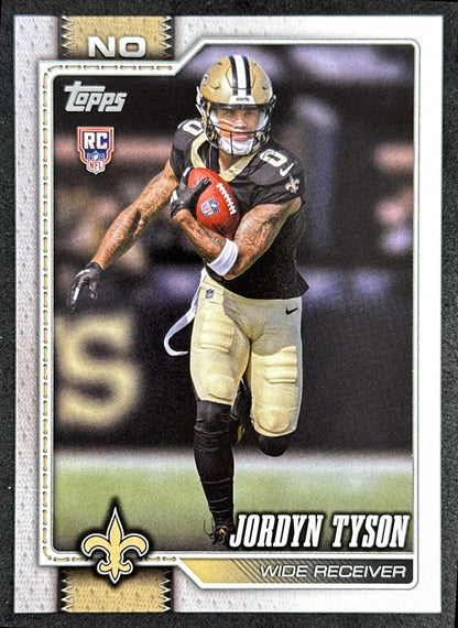 Jordyn Tyson 2026 Topps Flagship Rookie Saints Sports Trading Card