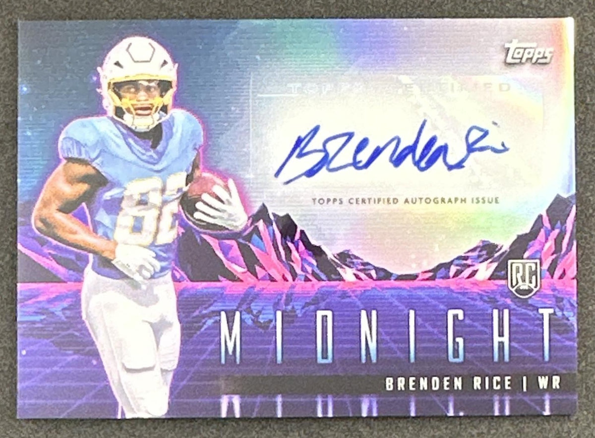 Brenden Rice 2024 Topps Midnight Rookie Horizon Signatures Chargers