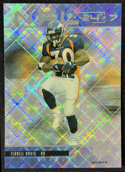 Terrell Davis 1999 Upper Deck HoloGrFX NFL 24/7 Broncos