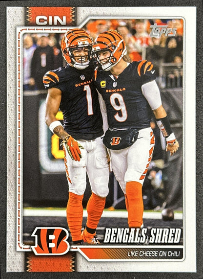 Bengals Shred 2026 Topps Flagship Bengals Sports Trading Cards