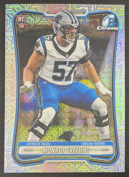 Monroe Freeling 2026 Bowman Chrome NFL Mojo Refractor Panthers