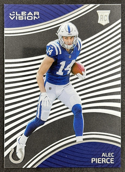 Alec Pierce 2022 Panini Chronicles Clear Vision Rookies Colts