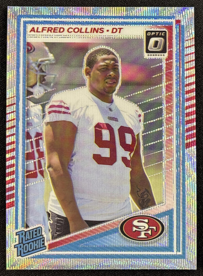 Alfred Collins 2025 Panini Donruss Optic Rated Rookie Wave Prizm /300 49ers
