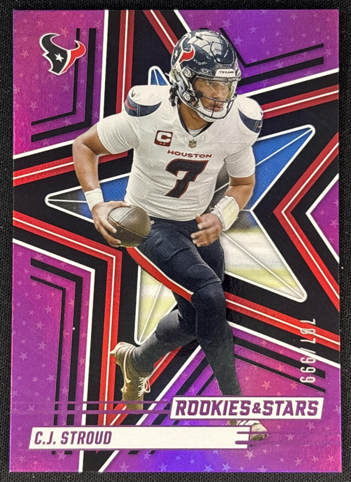 C.J. Stroud 2025 Panini Rookies & Stars Purple /999 Texans Front